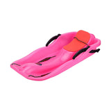 Maxbell Snow Sled Wear Resistant Non Slip Board Sledge for Skating Skiing Winter Normal Pink