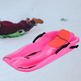 Maxbell Snow Sled Wear Resistant Non Slip Board Sledge for Skating Skiing Winter Normal Pink