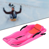 Maxbell Snow Sled Wear Resistant Non Slip Board Sledge for Skating Skiing Winter Normal Pink