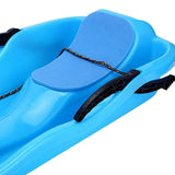 Maxbell Snow Sled Wear Resistant Non Slip Board Sledge for Skating Skiing Winter Normal Blue