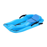Maxbell Snow Sled Wear Resistant Non Slip Board Sledge for Skating Skiing Winter Normal Blue
