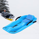Maxbell Snow Sled Wear Resistant Non Slip Board Sledge for Skating Skiing Winter Normal Blue
