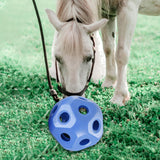 Maxbell Fun 15.7" Horse Treat Ball Horse Toys Feed Ball Feeding Toy Multipurpose Blue