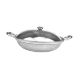 Maxbell Stainless Steel Pot with Lid Cookware Hotpot for Hiking Picnic Outdoor 25cmx7cm
