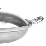 Maxbell Stainless Steel Pot with Lid Cookware Hotpot for Hiking Picnic Outdoor 25cmx7cm