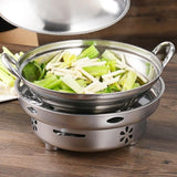 Maxbell Stainless Steel Pot with Lid Cookware Hotpot for Hiking Picnic Outdoor 27cmx7.5cm