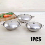 Maxbell Stainless Steel Pot with Lid Cookware Hotpot for Hiking Picnic Outdoor 27cmx7.5cm