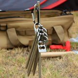 Maxbell Stainless Steel Tent Stakes Storage Pegs Holder Container for Camping Trip