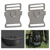 Maxbell 2Pcs Metal Side Release Belt Buckles Fasteners for Garment Backpack Strap