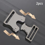 Maxbell 2Pcs Metal Side Release Belt Buckles Fasteners for Garment Backpack Strap
