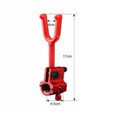 Maxbell Metal Fishing Rod Holder Fishing rod bracket lock Bracket Locker for Outdoor Fishing Red, Short