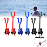 Maxbell Metal Fishing Rod Holder Fishing rod bracket lock Bracket Locker for Outdoor Fishing Red, Short