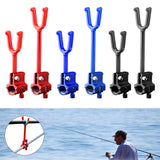 Maxbell Metal Fishing Rod Holder Fishing rod bracket lock Bracket Locker for Outdoor Fishing Red, Short