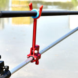 Maxbell Metal Fishing Rod Holder Fishing rod bracket lock Bracket Locker for Outdoor Fishing Red, Short