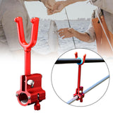 Maxbell Metal Fishing Rod Holder Fishing rod bracket lock Bracket Locker for Outdoor Fishing Red, Short