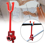 Maxbell Metal Fishing Rod Holder Fishing rod bracket lock Bracket Locker for Outdoor Fishing Red, Long