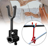 Maxbell Metal Fishing Rod Holder Fishing rod bracket lock Bracket Locker for Outdoor Fishing Black, Short