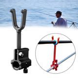 Maxbell Metal Fishing Rod Holder Fishing rod bracket lock Bracket Locker for Outdoor Fishing Black, Short