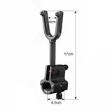 Maxbell Metal Fishing Rod Holder Fishing rod bracket lock Bracket Locker for Outdoor Fishing Black, Short