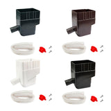 Maxbell Rain Water Collection System Yard Gutter Drain with Hose Rainwater Collector White