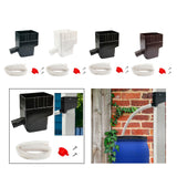Maxbell Rain Water Collection System Yard Gutter Drain with Hose Rainwater Collector White