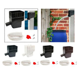 Maxbell Rain Water Collection System Yard Gutter Drain with Hose Rainwater Collector White