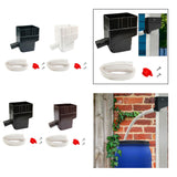 Maxbell Rain Water Collection System Yard Gutter Drain with Hose Rainwater Collector White
