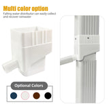 Maxbell Rain Water Collection System Yard Gutter Drain with Hose Rainwater Collector White