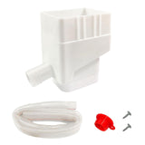 Maxbell Rain Water Collection System Yard Gutter Drain with Hose Rainwater Collector White