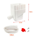 Maxbell Rain Water Collection System Yard Gutter Drain with Hose Rainwater Collector White