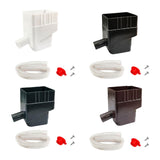 Maxbell Rain Water Collection System Yard Gutter Drain with Hose Rainwater Collector White