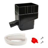 Maxbell Rain Water Collection System Yard Gutter Drain with Hose Rainwater Collector Black