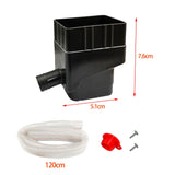 Maxbell Rain Water Collection System Yard Gutter Drain with Hose Rainwater Collector Black