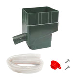 Maxbell Rain Water Collection System Yard Gutter Drain with Hose Rainwater Collector Green
