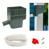 Maxbell Rain Water Collection System Yard Gutter Drain with Hose Rainwater Collector Green