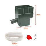 Maxbell Rain Water Collection System Yard Gutter Drain with Hose Rainwater Collector Green