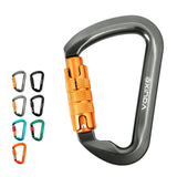 Maxbell Climbing Carabiner Clip Sturdy for Camping Hammock Rappelling Mountaineering Gray  Auto Lock