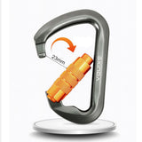 Maxbell Climbing Carabiner Clip Sturdy for Camping Hammock Rappelling Mountaineering Gray  Auto Lock
