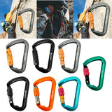 Maxbell Climbing Carabiner Clip Sturdy for Camping Hammock Rappelling Mountaineering Gray  Auto Lock
