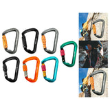 Maxbell Climbing Carabiner Clip Sturdy for Camping Hammock Rappelling Mountaineering Gray  Auto Lock