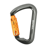 Maxbell Climbing Carabiner Clip Sturdy for Camping Hammock Rappelling Mountaineering Gray  Auto Lock