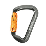 Maxbell Climbing Carabiner Clip Sturdy for Camping Hammock Rappelling Mountaineering Gray  Auto Lock
