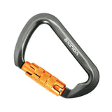 Maxbell Climbing Carabiner Clip Sturdy for Camping Hammock Rappelling Mountaineering Gray  Auto Lock