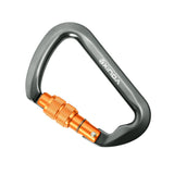 Maxbell Climbing Carabiner Clip Sturdy for Camping Hammock Rappelling Mountaineering Gray Screw Lock