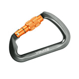 Maxbell Climbing Carabiner Clip Sturdy for Camping Hammock Rappelling Mountaineering Gray Screw Lock
