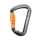 Maxbell Climbing Carabiner Clip Sturdy for Camping Hammock Rappelling Mountaineering Gray Screw Lock