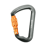 Maxbell Climbing Carabiner Clip Sturdy for Camping Hammock Rappelling Mountaineering Gray Screw Lock