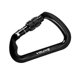 Maxbell Climbing Carabiner Clip Sturdy for Camping Hammock Rappelling Mountaineering Black  Screw Lock
