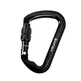 Maxbell Climbing Carabiner Clip Sturdy for Camping Hammock Rappelling Mountaineering Black  Screw Lock