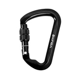 Maxbell Climbing Carabiner Clip Sturdy for Camping Hammock Rappelling Mountaineering Black  Screw Lock